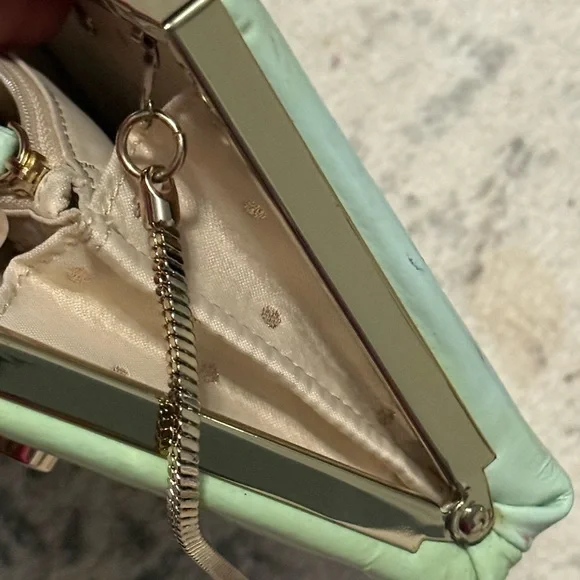 Kate Spade RARE Samira Radio Mint Green Clutch Crossbody - Picture 5 of 16